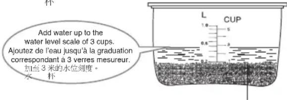 PANASONIC SRDE102 - Washing Rice and Adjusting the Water Level / Lavage du riz et ajustement du niveau de l'eau / 清洗米並調節水位 - 6