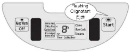 PANASONIC SRDE102 - Set the Timer to finish cooking 8 hours later. / Régler la minuterie pour que la cuisson s'arrête 8 heures plus tard. / 將蒸煮定時器設定為 8 小時後完成。 - 2