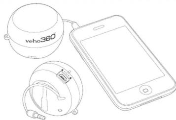 Veho 360 M1 - What's in the box 2. Charging the Veho 360 3. Playing from audio device 4. Open and closing the speaker - 3