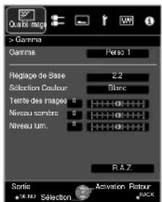 JVC DLARS4910U - Appuyez sur la touche [ADVANCED MENU] pour afficher le menu gamma - 2