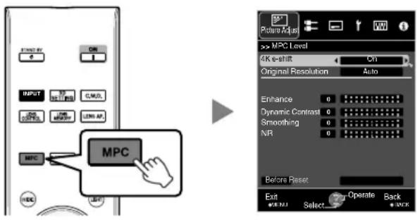 JVC DLARS4910U - Press the [MPC] button to display the adjustment menu - 1