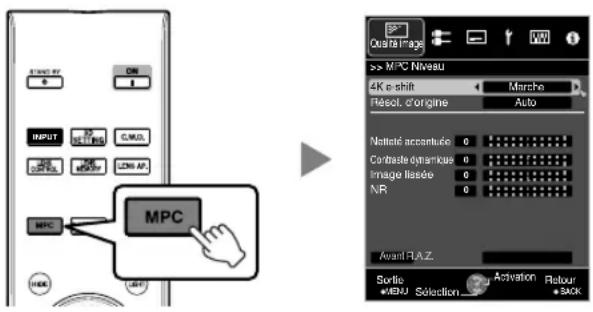 JVC DLARS4910U - Appuyez sur le bouton [MPC] pour afficher le menu de réglage - 1