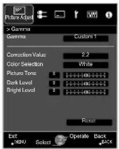 JVC DLARS4910U - Press the [ADVANCED MENU] button to display the gamma menu - 2