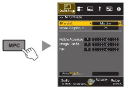 JVC DLAX790R - Appuyez sur le bouton [MPC] pour afficher le menu de réglage - 1