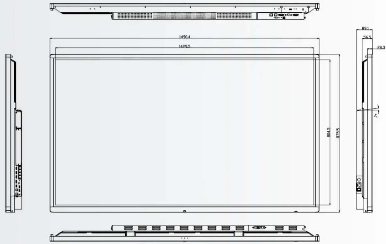 Legamaster ETX5520 - 12.1.DIMENSIONS - 2