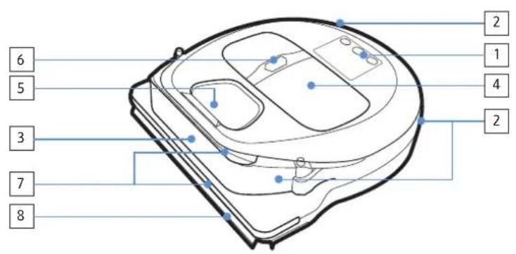 SAMSUNG POWERbot VR1AM7040WG - Name of each part - 1