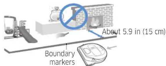 SAMSUNG POWERbot VR1AM7040WG - About the boundary markers - 3
