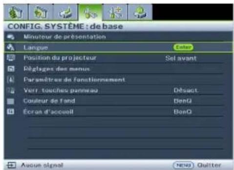 BENQ MW526E - Utilisation des menus - 4
