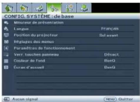 BENQ MW526E - Utilisation des menus - 3