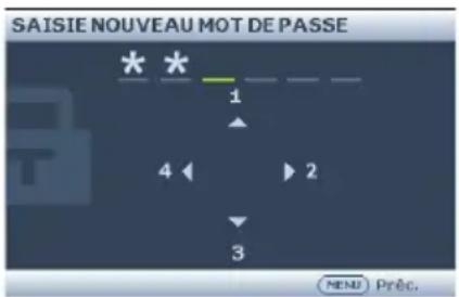 BENQ MW526E - Définition d'un mot de passer - 2
