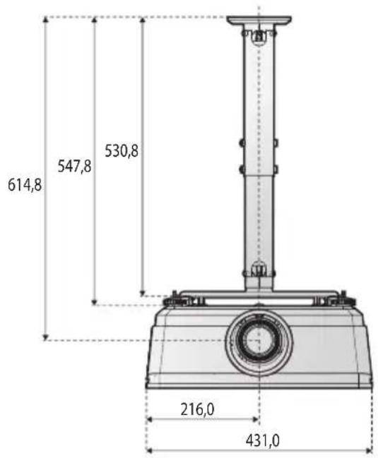 BENQ W8000 - Dimensions - 1