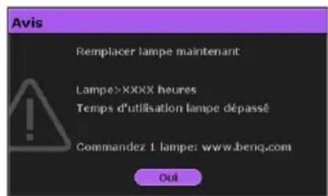 BENQ W8000 - Statut message - 3