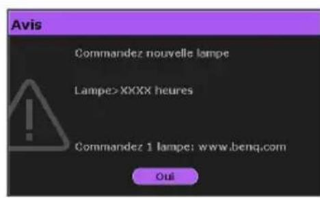 BENQ W8000 - Statut message - 1