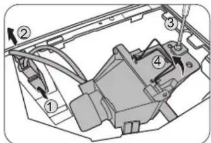 BENQ MH530 - Remplacement de la lampe (POUR PERSONNEL D'ENTRETIEN UNIQUEMENT) - 4