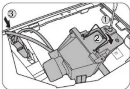 BENQ MH530 - Remplacement de la lampe (POUR PERSONNEL D'ENTRETIEN UNIQUEMENT) - 8