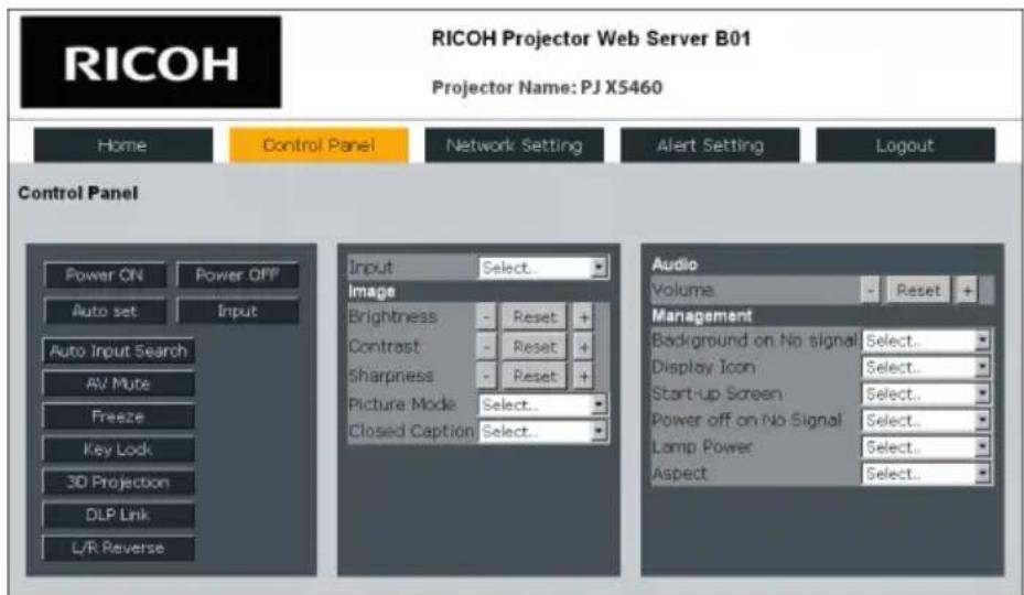 RICOH PJ HD5450 - Panneau de commande du projecteur - 1