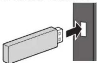 PANASONIC TX32GW324 - Pour insérer ou retirer la clé USB - 1