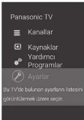 PANASONIC TX32GW324 - Menüyü görtüleyn ve [Ayarlar] ögesini seksin - 2