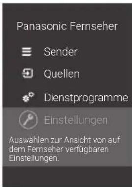 PANASONIC TX32GW324 - Rufen Sie das Menu auf, und wahlen Sie [Einstellungen]. - 2