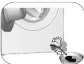 BEKO WTV81484CSBN1 - Als het product een noodwaterafvoerslang heeft, moet u om het water weg te pompen: - 2