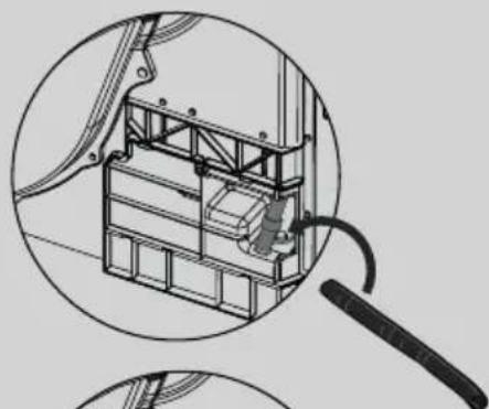 CANDY CSOE H9A3TE - Fitting the drain hose - 5