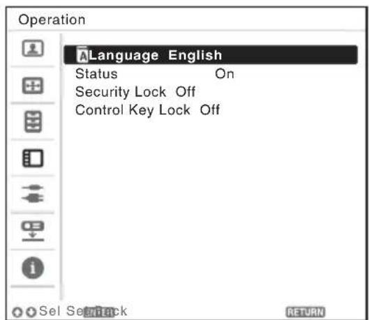 SONY VPLSW620C - Bb6opЯ3bika MeHIO - 2