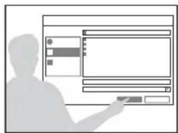 SONY VPLSW620C - Bedienung der Hausfunktion des Interaktiven Stifts (nur erster Stift) - 3