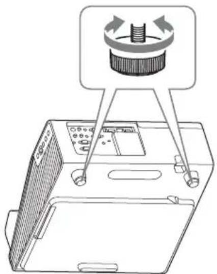 SONY VPLSW620C - Einstellen der Neigung des Projektors mit den Einstellfüssen - 1