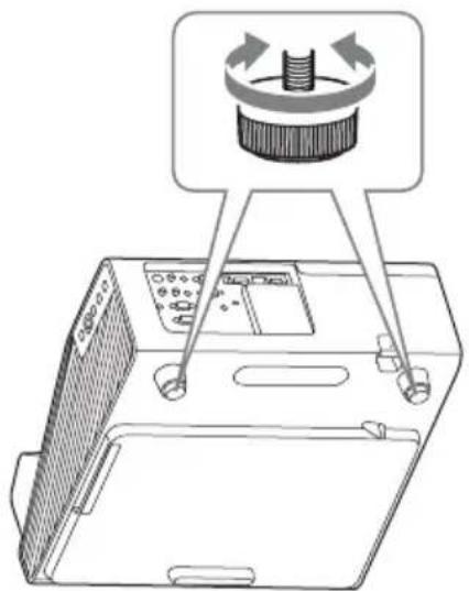 SONY VPLSW620C - 用调节器调节投影机的倾斜度 - 1