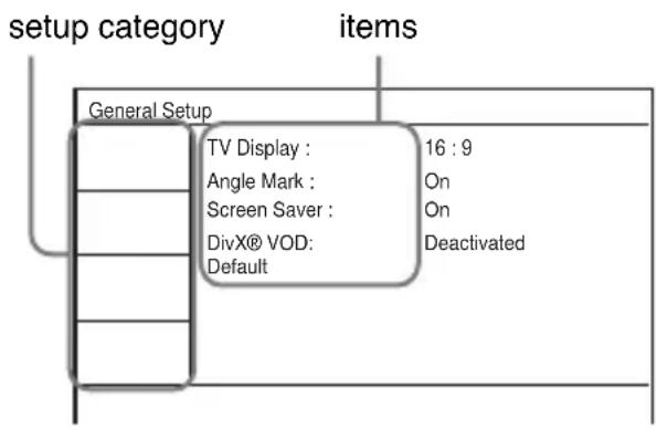 SONY DVPFX955 - Press / to select "Setup," and press ENTER. - 1