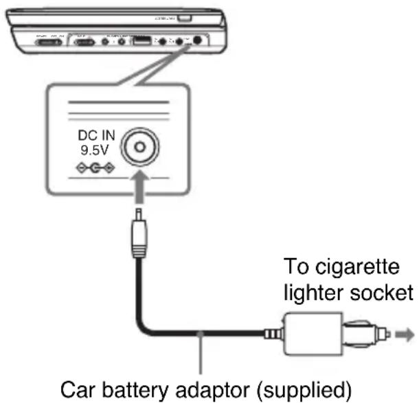 SONY DVPFX955 - Using the Car Battery Adaptor - 1