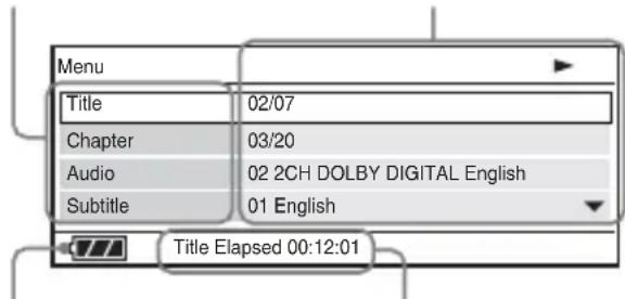 SONY DVPFX935 - Current playback information*Item To turn off the display - 1