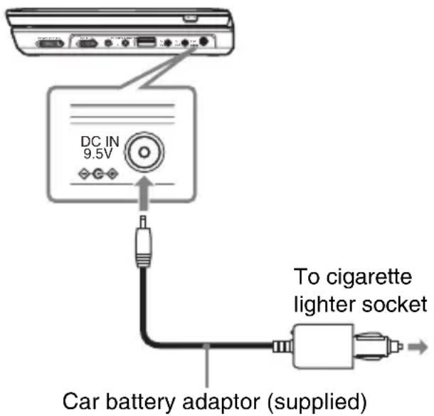 SONY DVPFX935 - Using the Car Battery Adaptor - 1