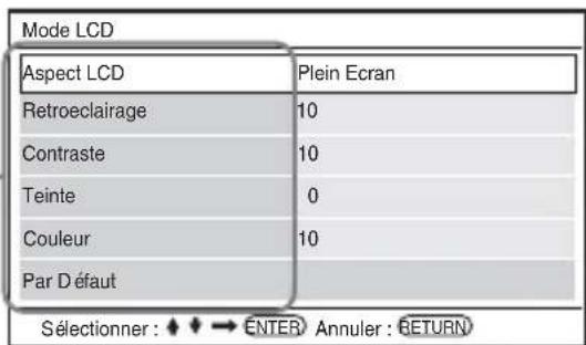 SONY DVPFX935 - Appuyez sur ↑/↓ pour sélectionner « Mode LCD », puis appuyez sur ENTER. - 1