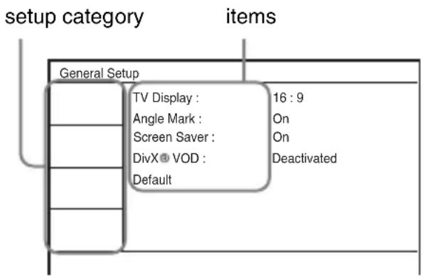 SONY DVPFX755 - Press / to select "Setup," and press ENTER. - 1