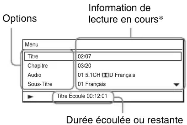SONY DVPFX755 - Appuyez sur DISPLAY pendant la lecture d'un DVD. - 1