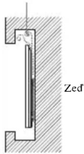 SONY SUWH500 - Přilepte papírovou šablonu na zed'. - 2
