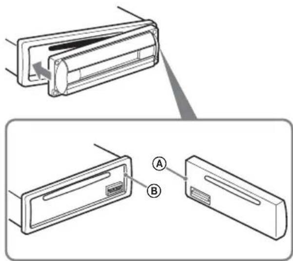 SONY CDXR3310 - Attaching the front panel - 1