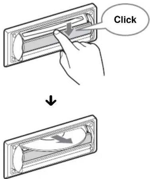 SONY CDXR3310 - Ejecting the disc - 2