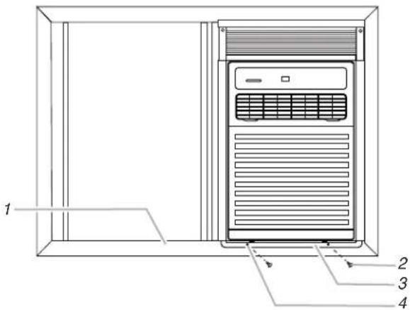 WHIRLPOOL ACS082PP - Positionnement du climatiseur dans la fenetre - 1