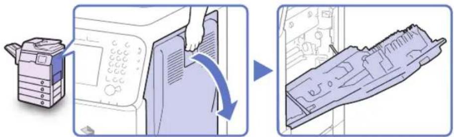 Diagram illustrating the process of file transfer from a printer to a server, with Chinese annotations.