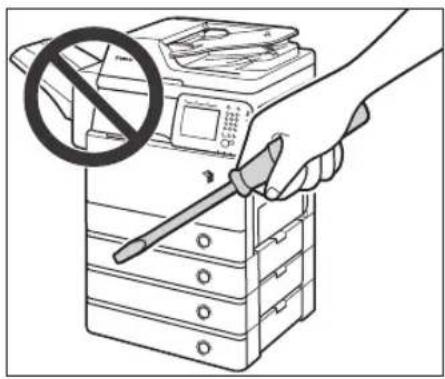 Diagram showing a hand using a screwdriver to switch a device with a no-smoking symbol, indicating no change or prohibition.