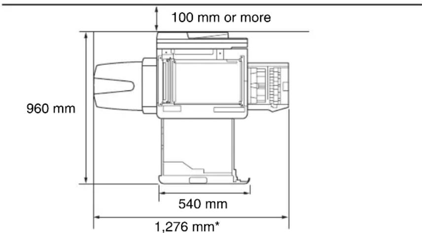100 mm or more 960 mm 540 mm 1,276 mm*