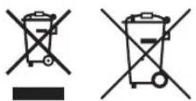 Two pictograms showing a trash bin with crossed x-brands and a blank symbol below, indicating no waste or no litter.