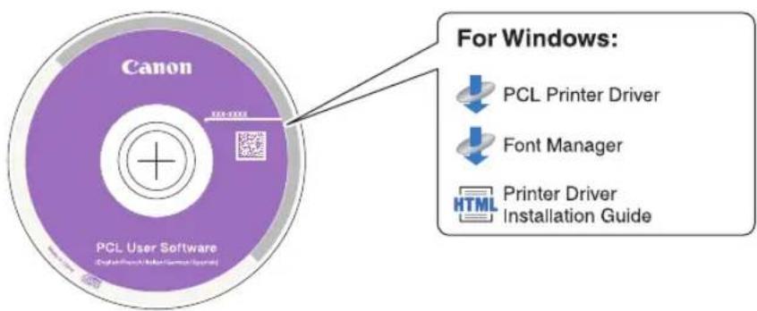 Canon PCL User Software For Windows: PCL Printer Driver Font Manager HTML Printer Driver Installation Guide