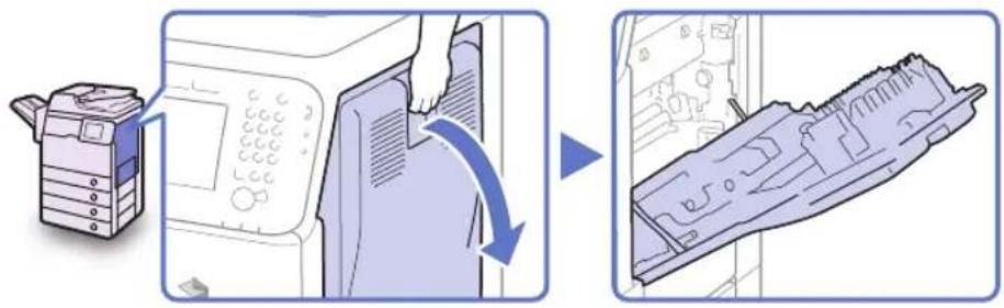 CANON imageRUNNER 1730i - Pull the lever on the right cover of the main unit, and gently open the cover downward until it stops. - 1