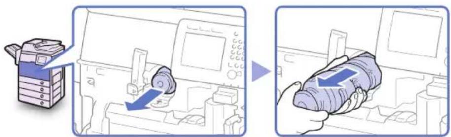Diagram illustrating the process of printer printing and handling a device, showing steps from printer to printer.