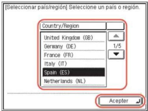 [Seleccionar país/región] Seleccione un país o región. Country/Region United Kingdom (GB) Germany (DE) France (FR) Italy (IT) Spain (ES) Netherlands (NL) 1/5 Acepter