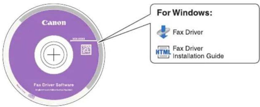Canon For Windows: Fax Driver HTML Fax Driver Installation Guide Fax Driver Software