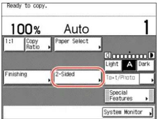 Ready to copy. 100% Auto 1 1:1 Copy Paper Select Ratio Light A Dark Finishing 2-Sided Text/Photo Special Features System Monitor